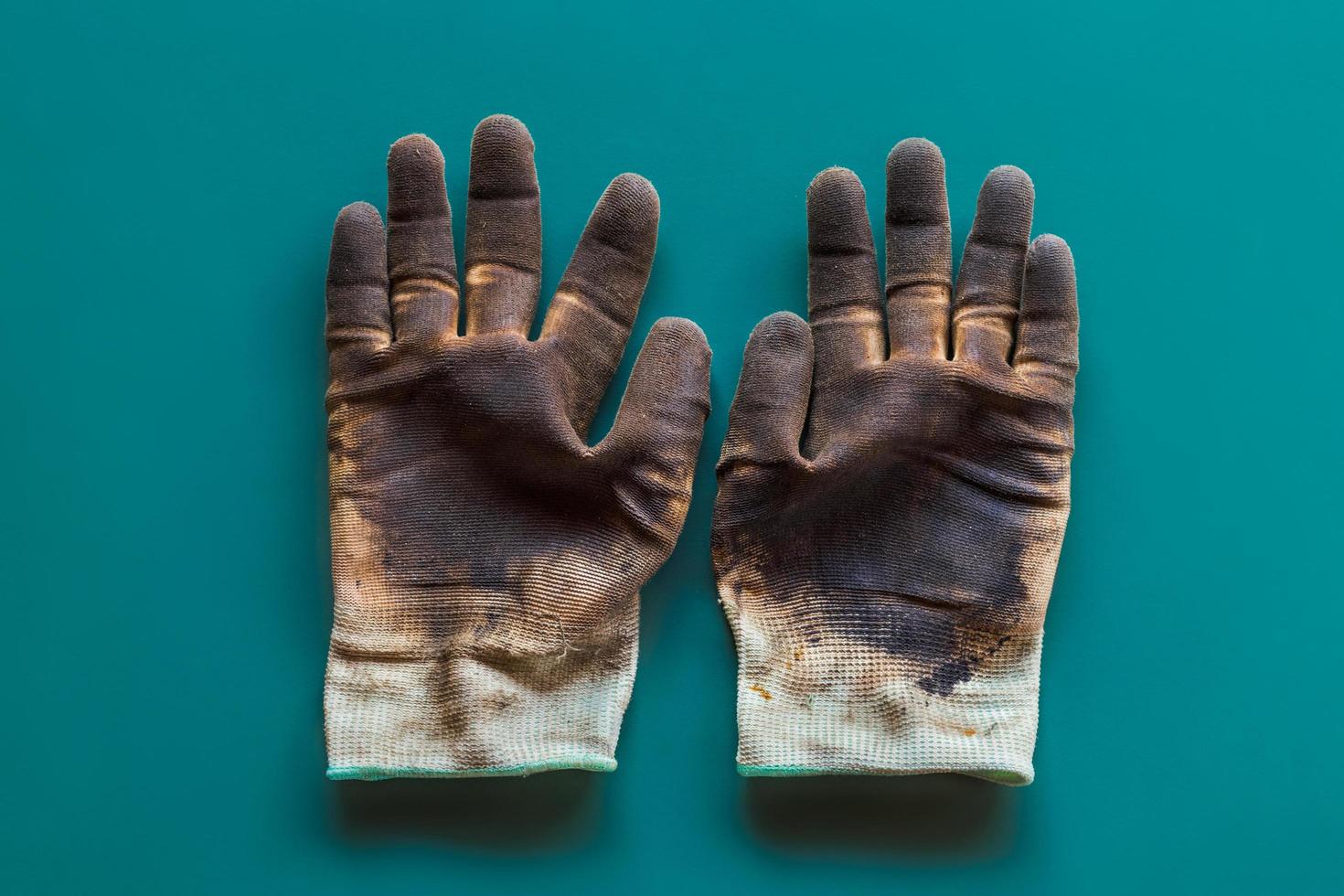 Gloves on a blue background photo