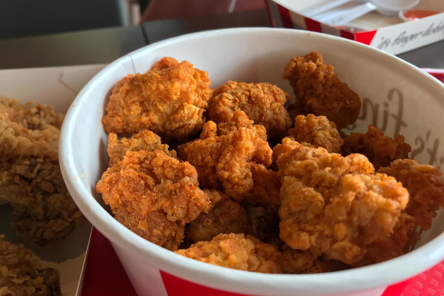 Fried chicken bucket 1850072 Stock Photo at Vecteezy