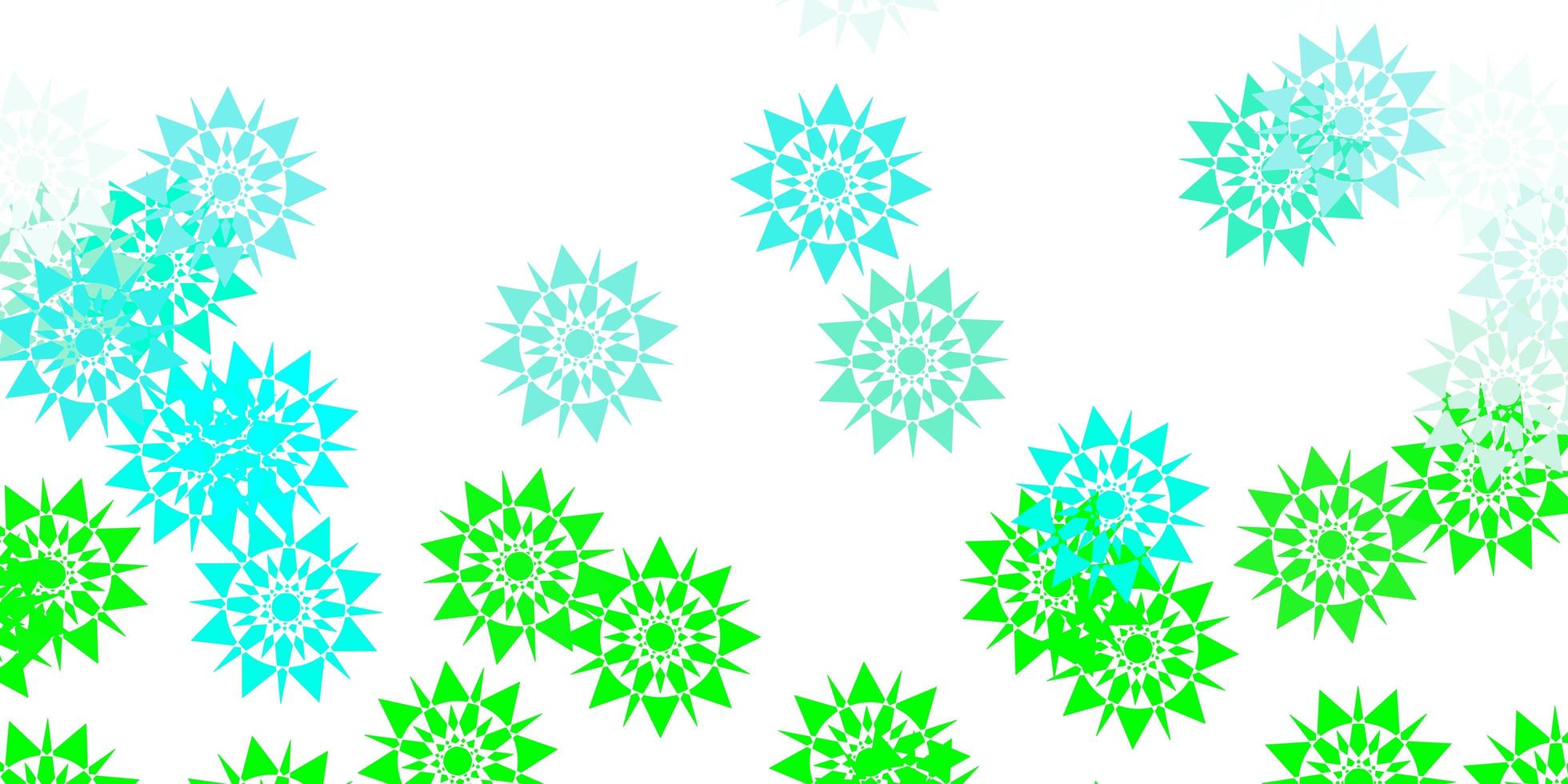 Light green vector template with ice snowflakes.