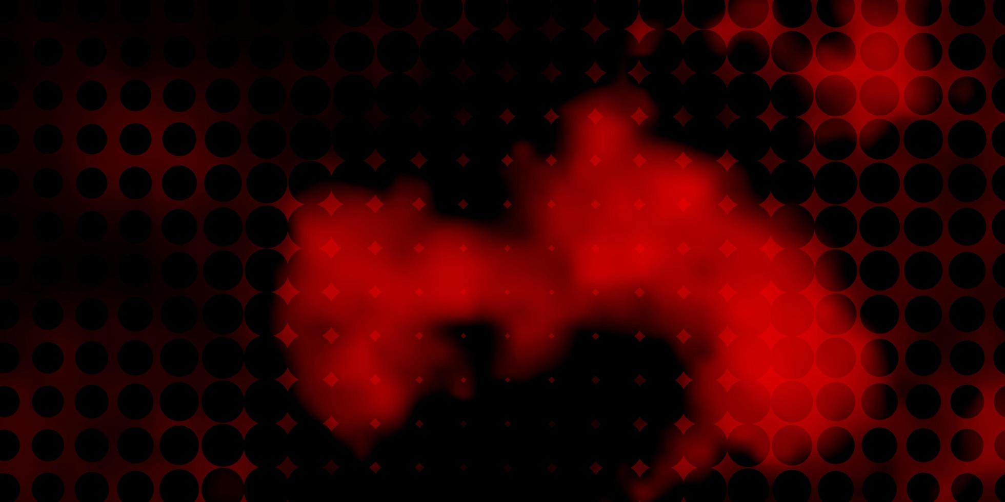 Dark Red vector template with circles.