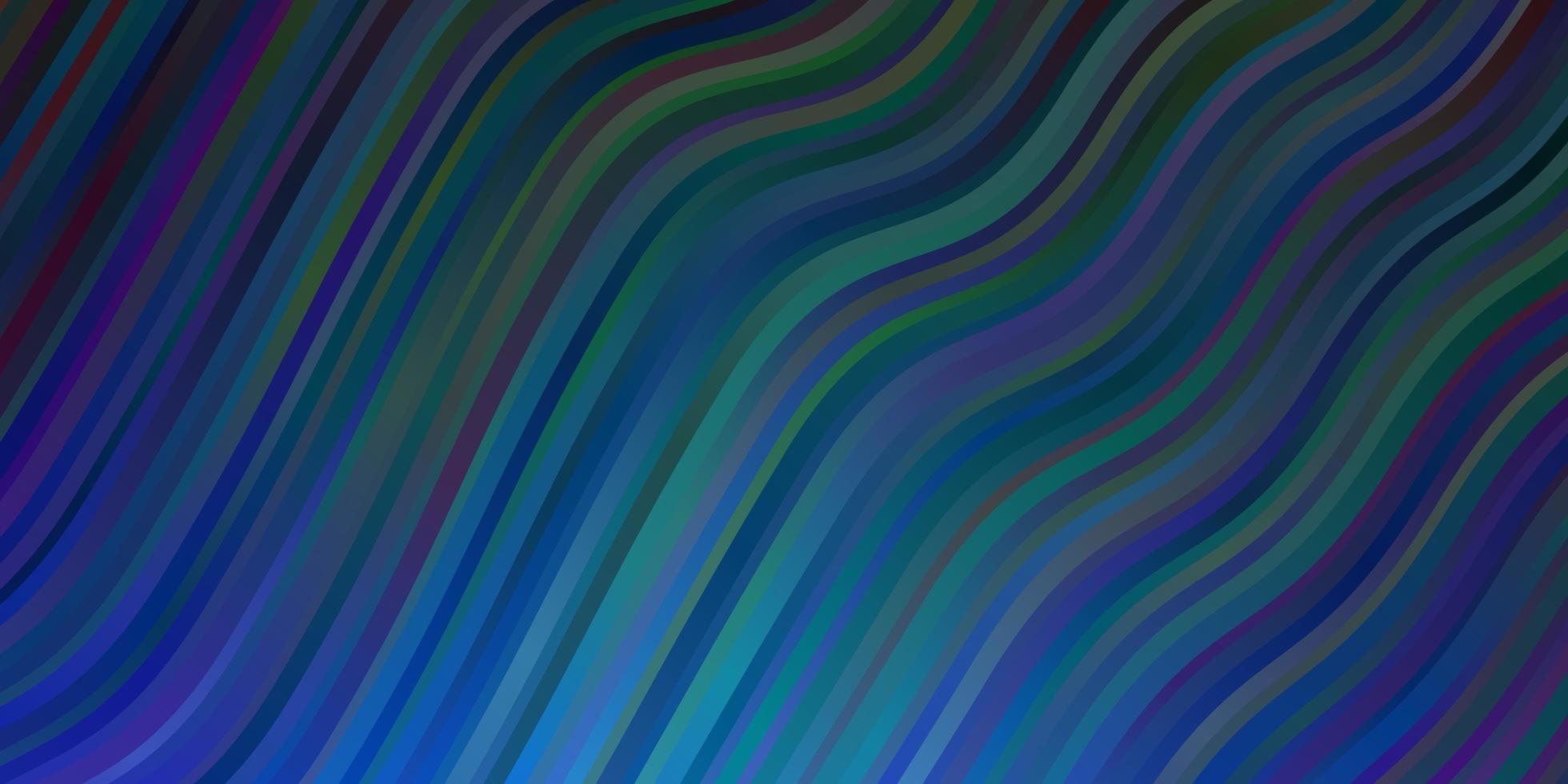 Dark Blue, Green vector pattern with curved lines.