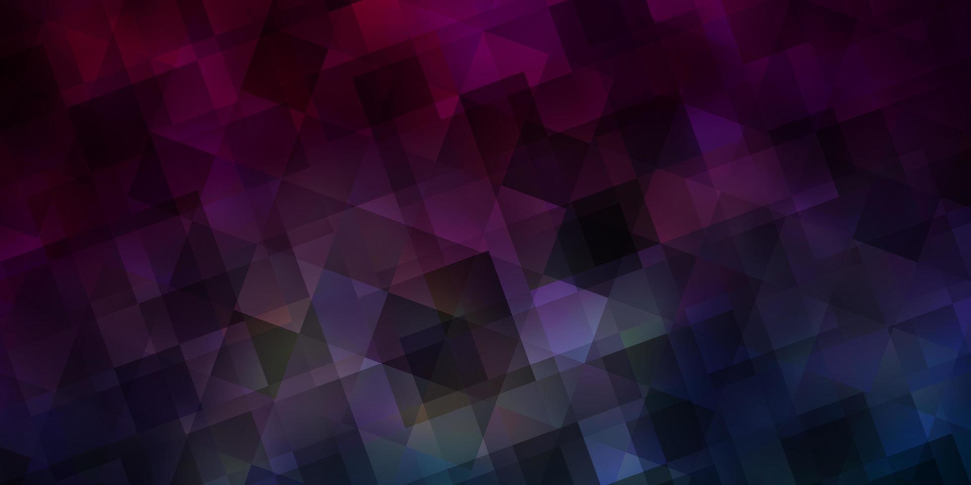 Dark Blue, Red vector backdrop with lines, triangles.