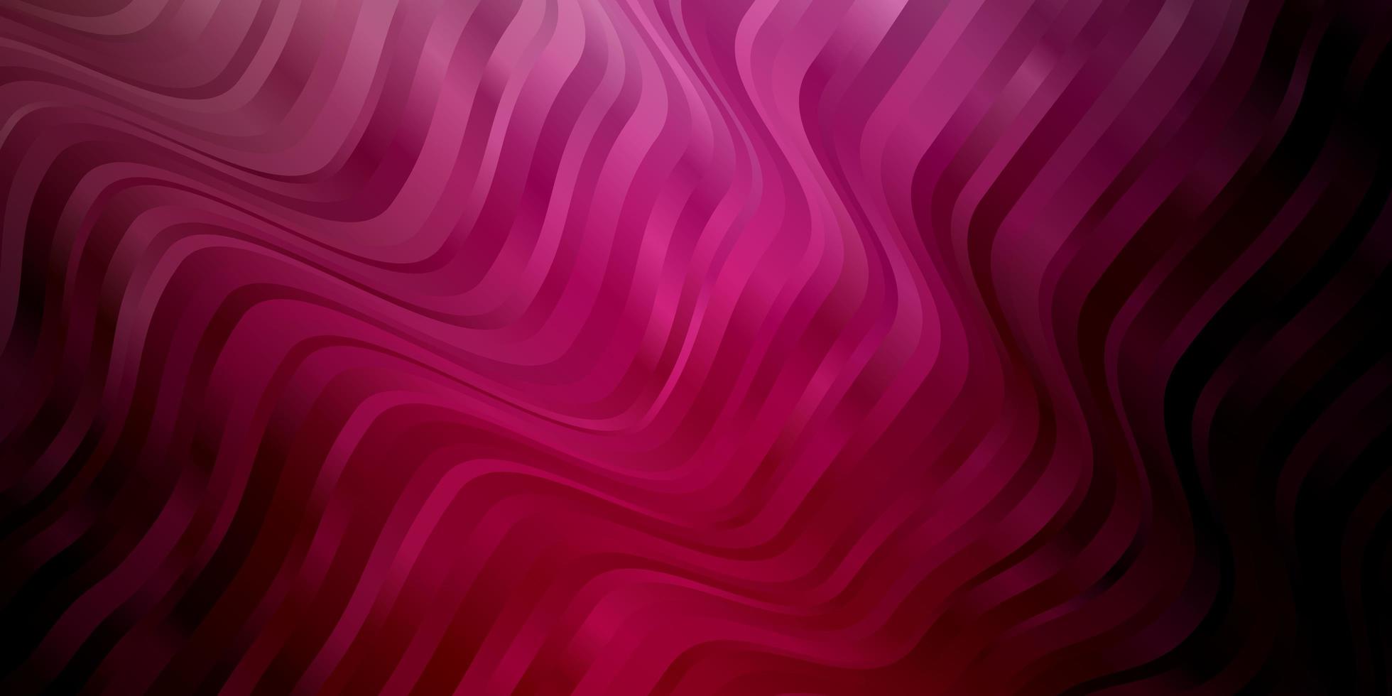 Dark Pink vector pattern with curves.