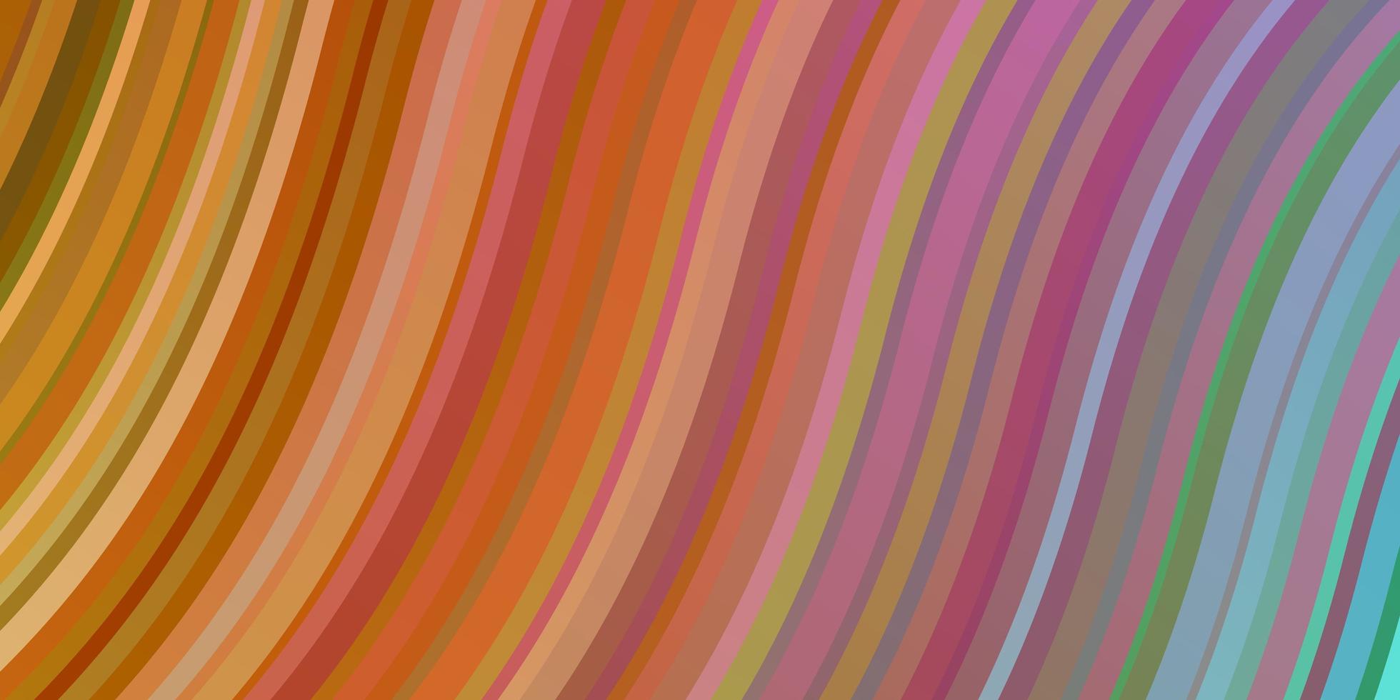 Light Multicolor vector background with bent lines.