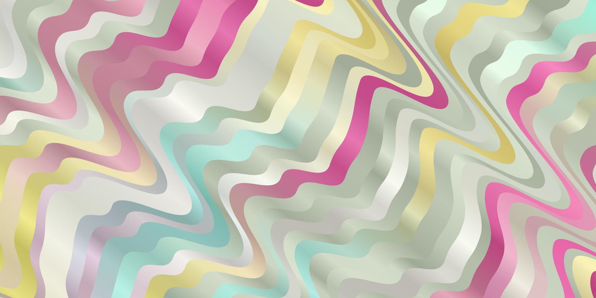 Light Multicolor vector background with bent lines.