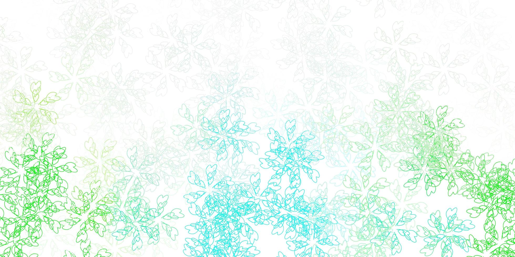 Light green vector abstract pattern with leaves.