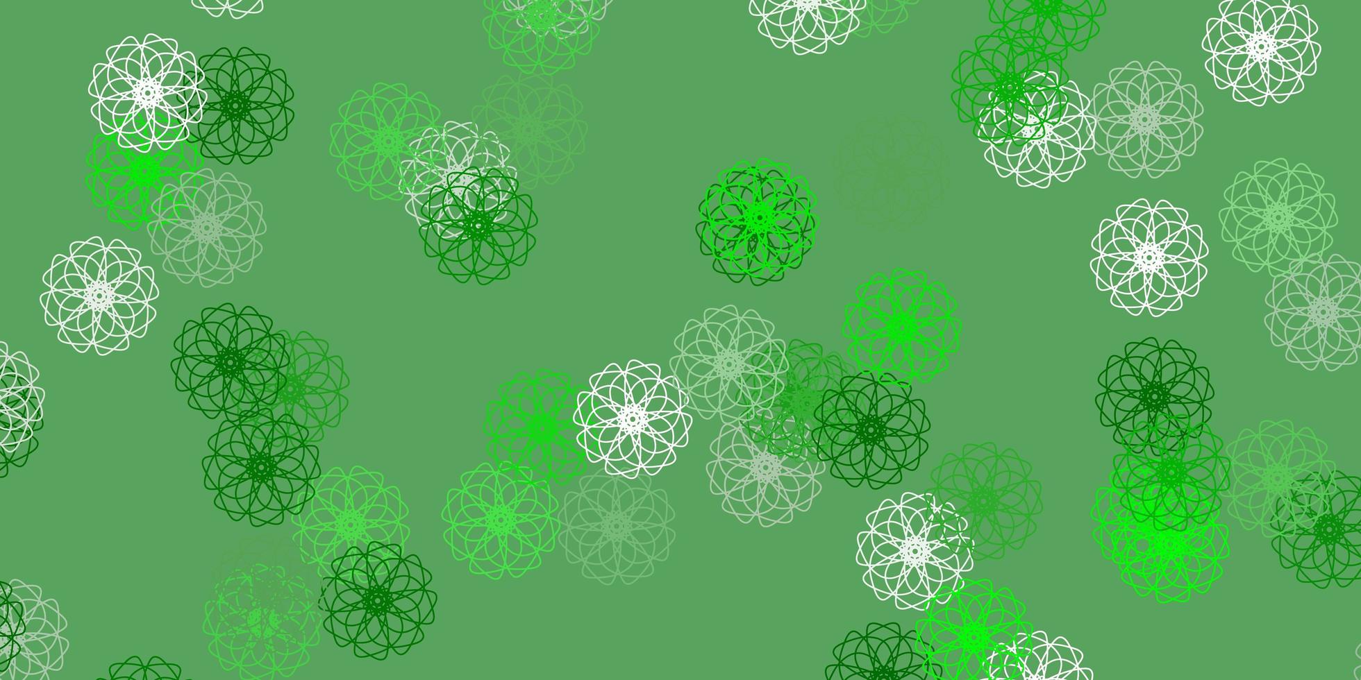 Light green vector natural layout with flowers.