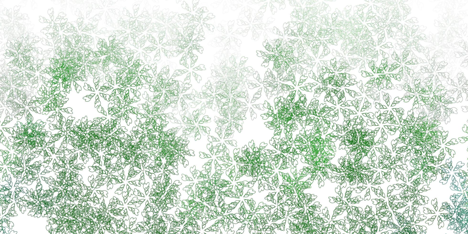 patrón abstracto de vector verde claro con hojas.