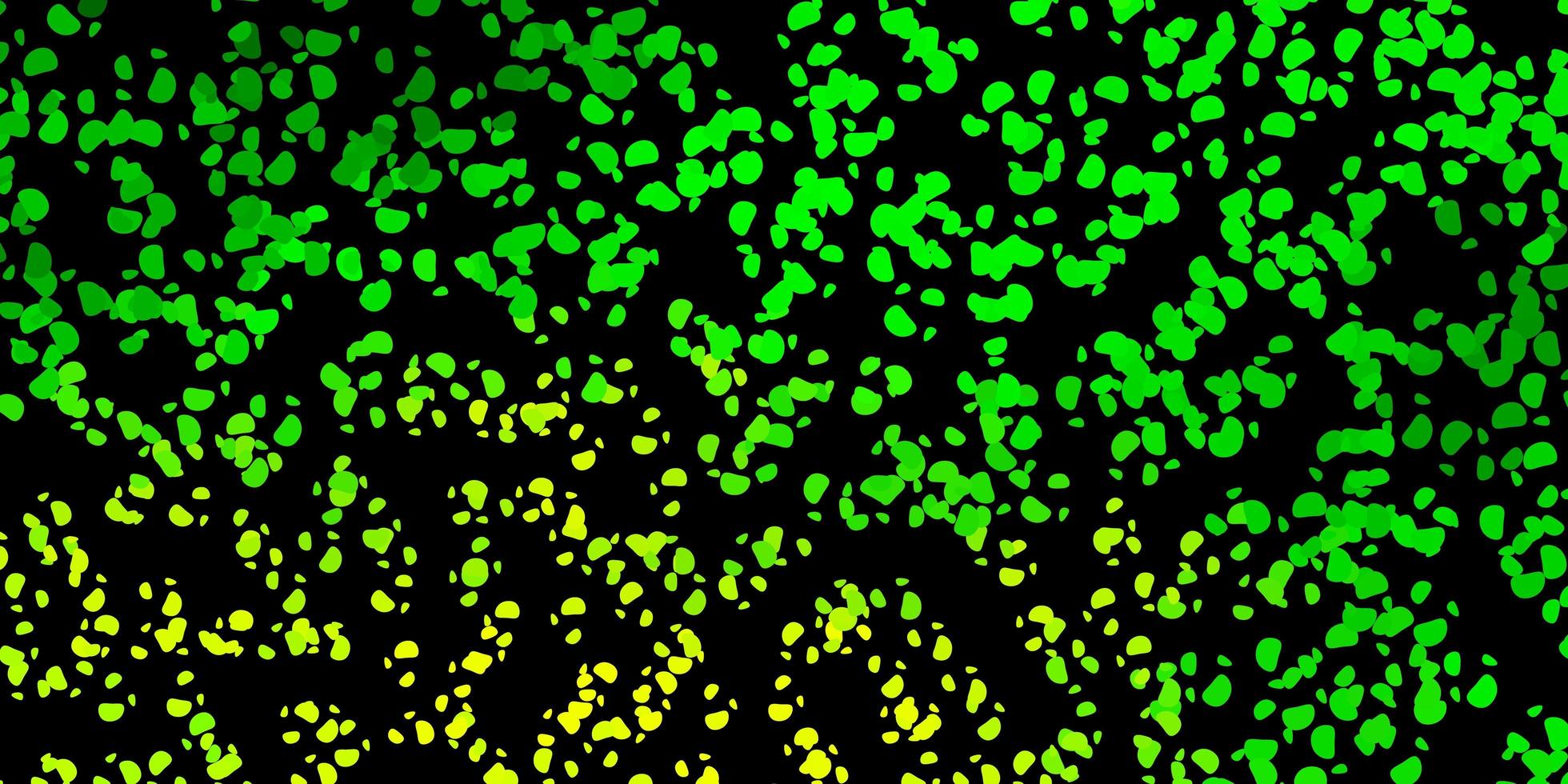 plantilla de vector verde oscuro, amarillo con formas abstractas.