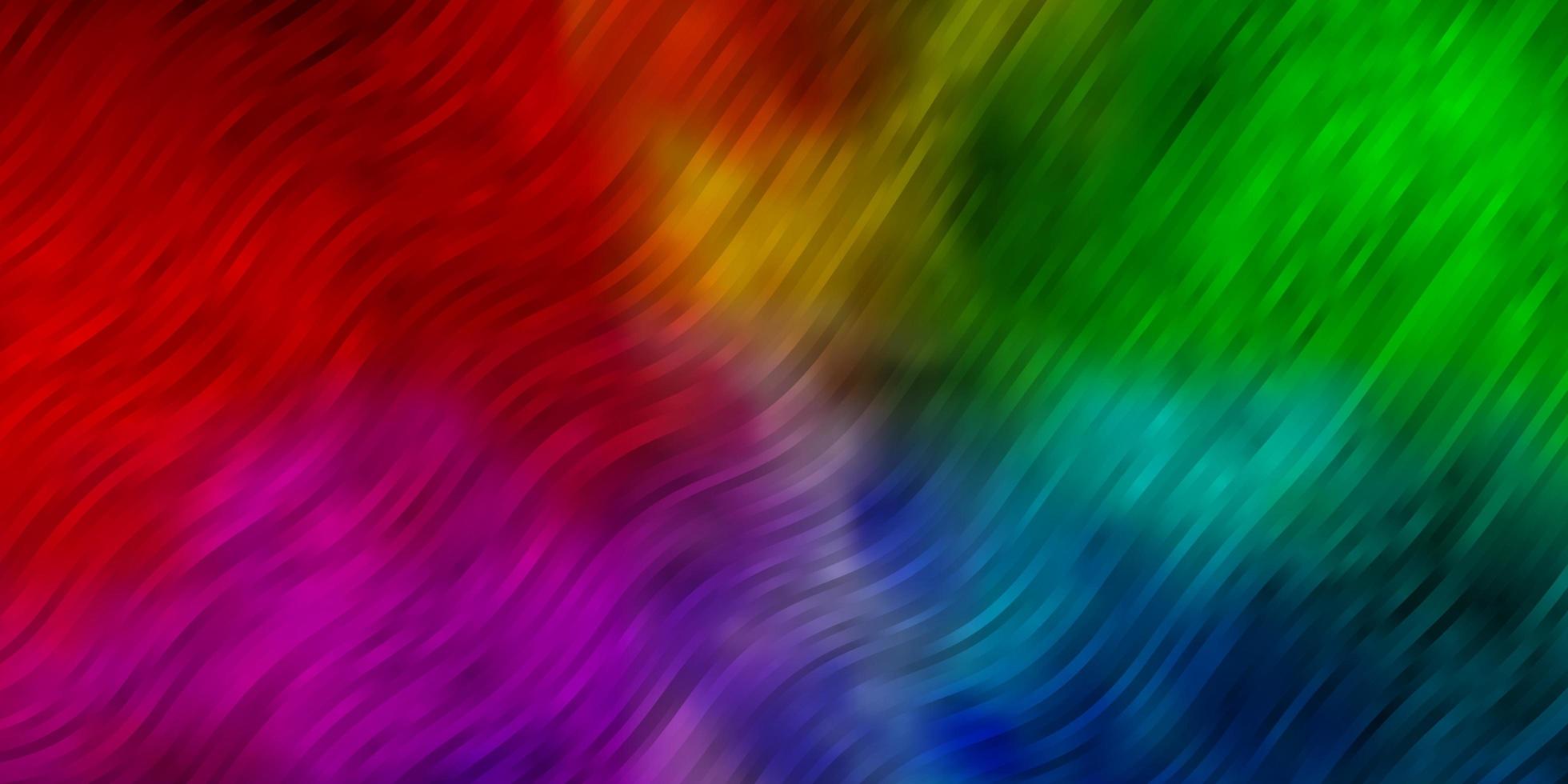 Light Multicolor vector background with bent lines.