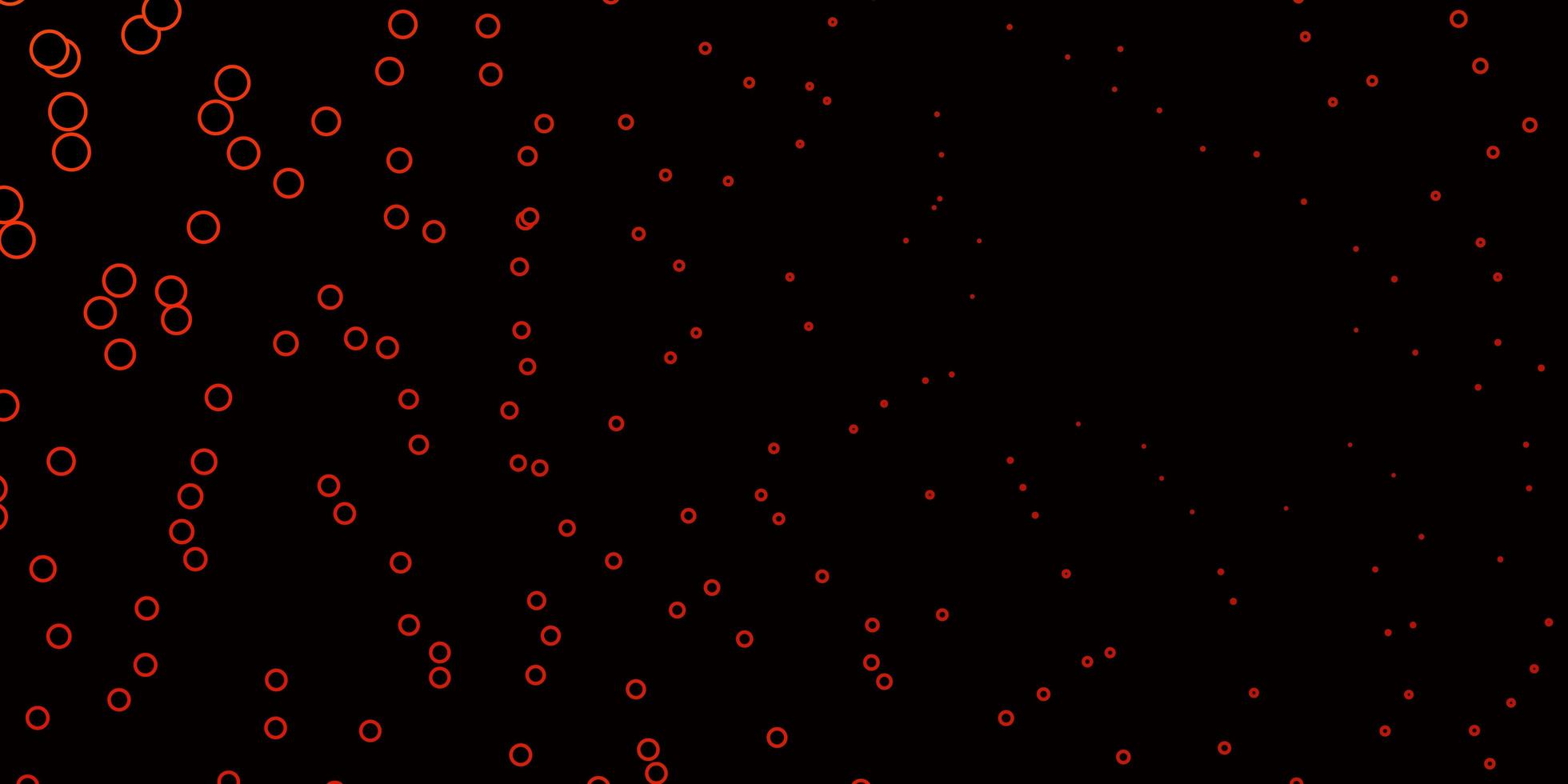 Dark Orange vector template with circles.