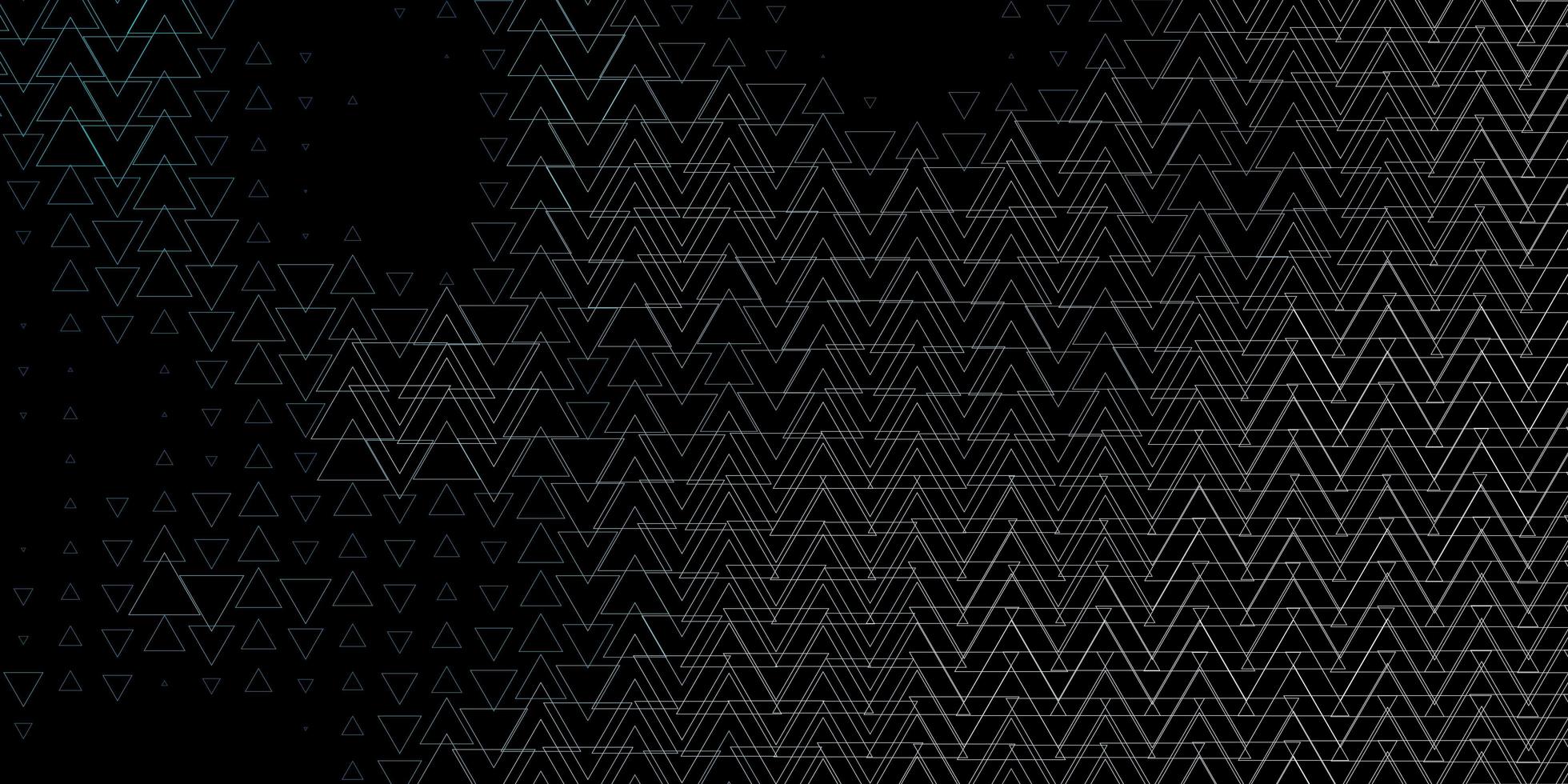 Dark BLUE vector template with crystals, triangles.