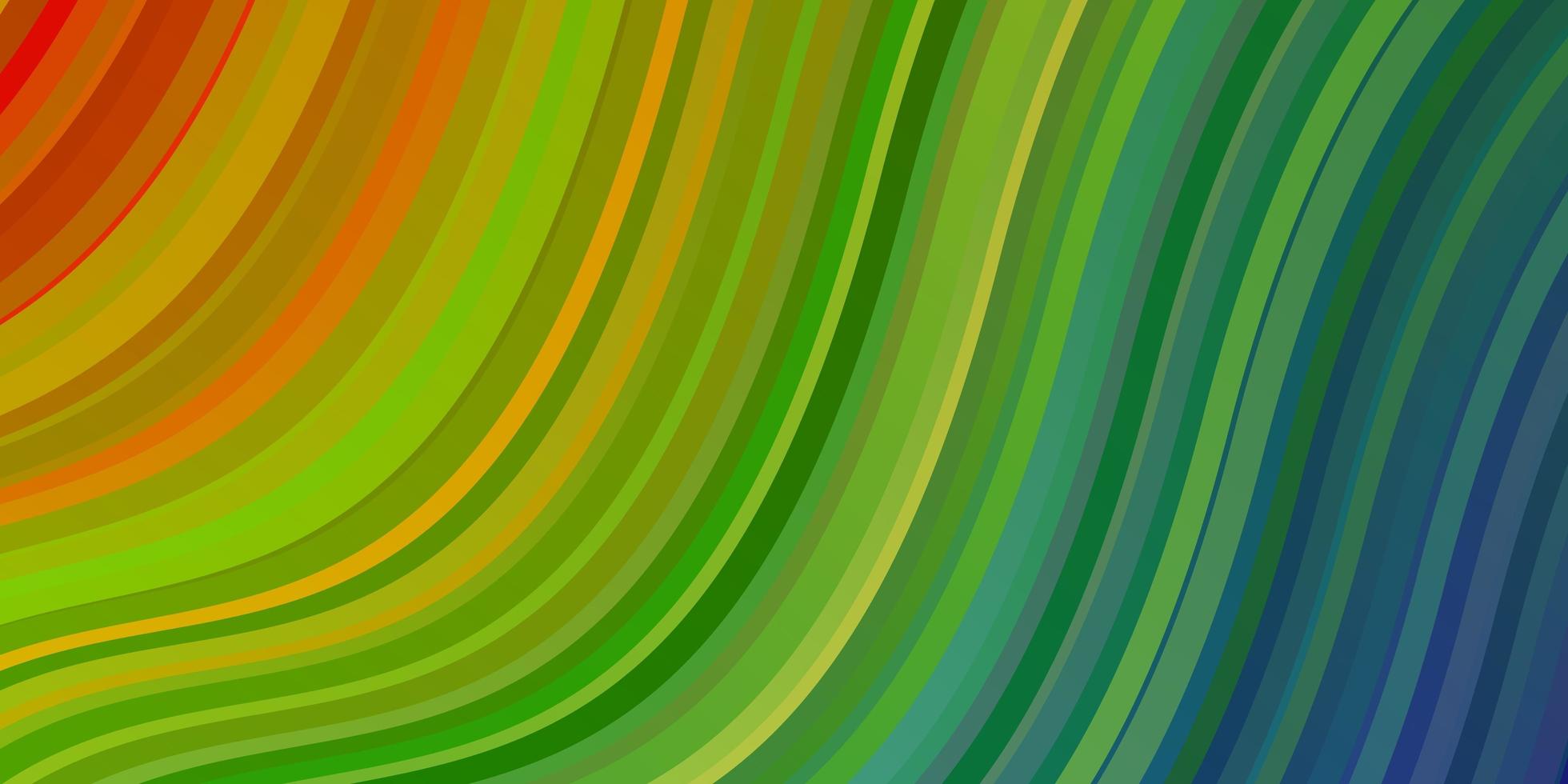 Light Multicolor vector background with bent lines.