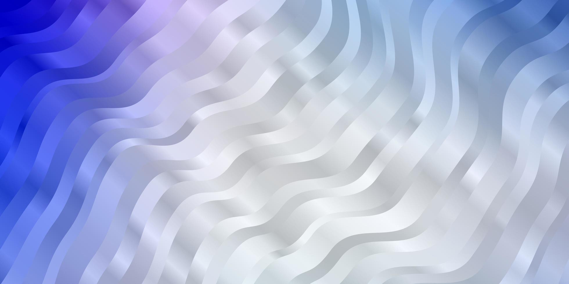 Light Pink, Blue vector background with wavy lines.