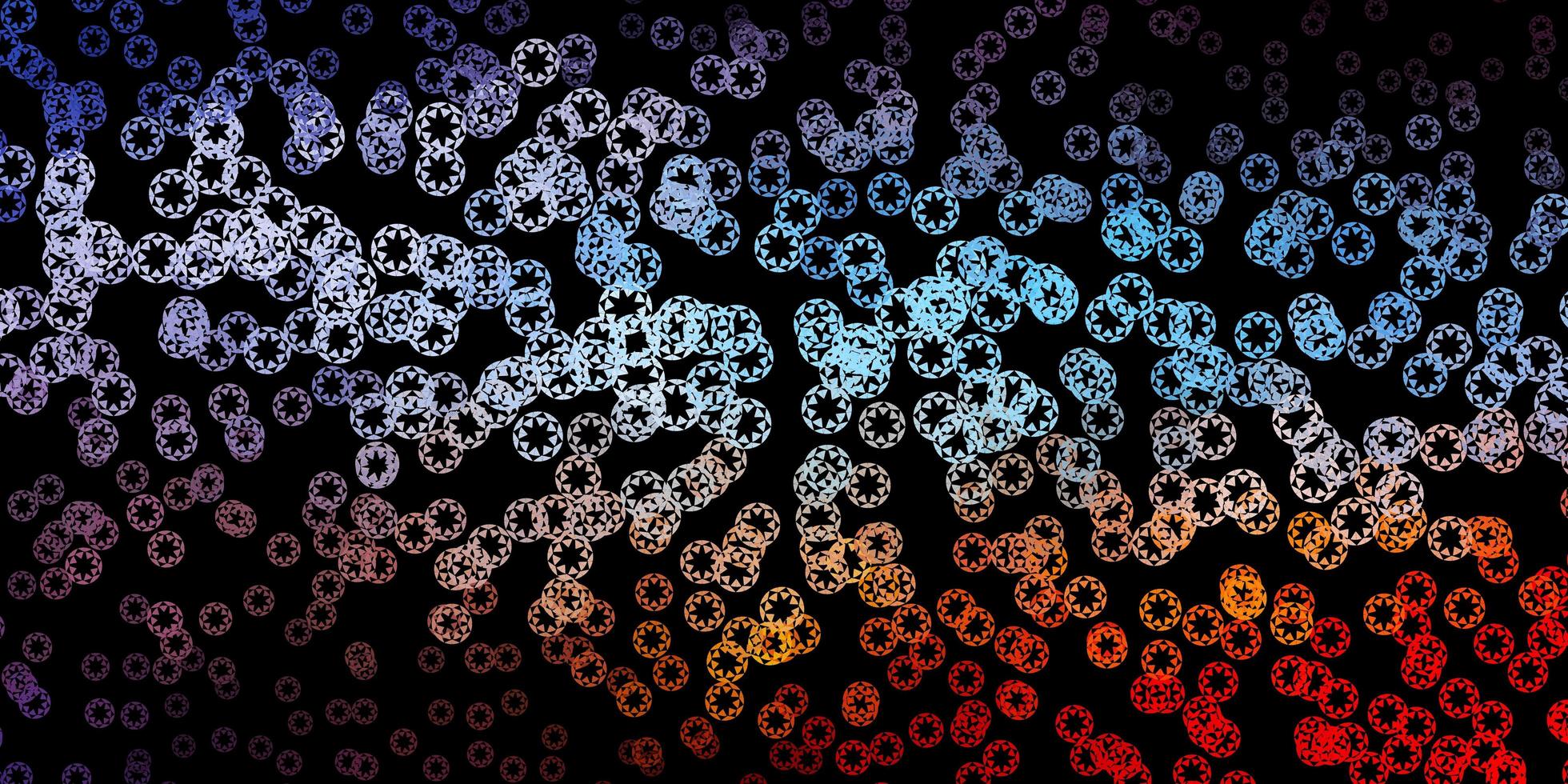 Dark blue, red vector background with bubbles.