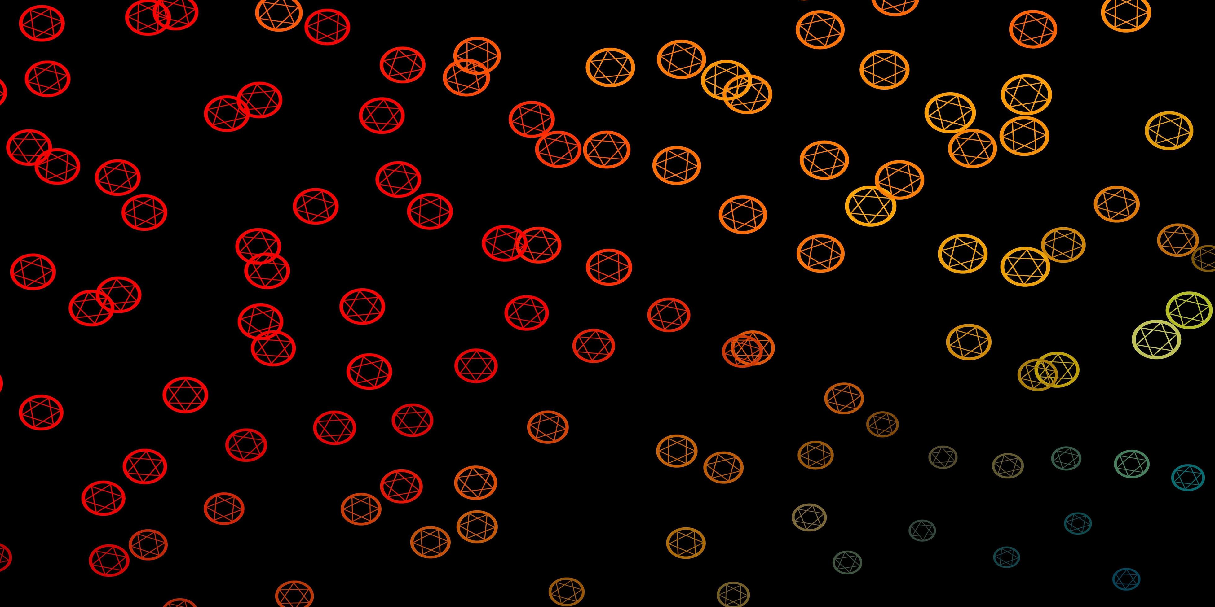 Dark Blue, Yellow vector backdrop with mystery symbols. 1850685 Vector