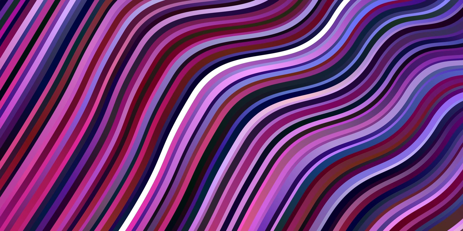 Light Purple, Pink vector backdrop with bent lines.