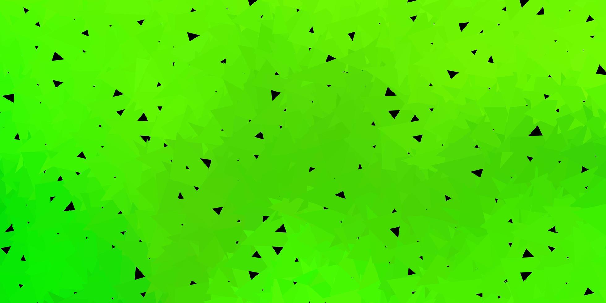 Fondo de triángulo abstracto vector verde oscuro.