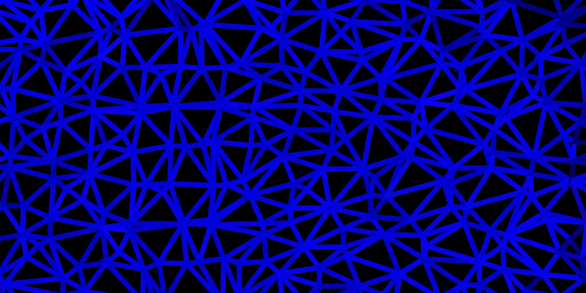 Dark blue vector abstract triangle texture.