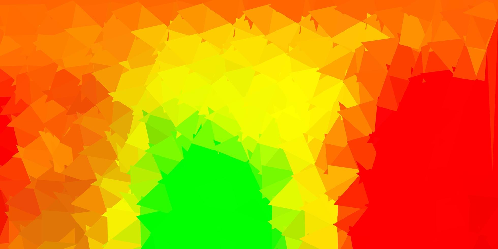 Fondo de triángulo abstracto vector verde claro, rojo.