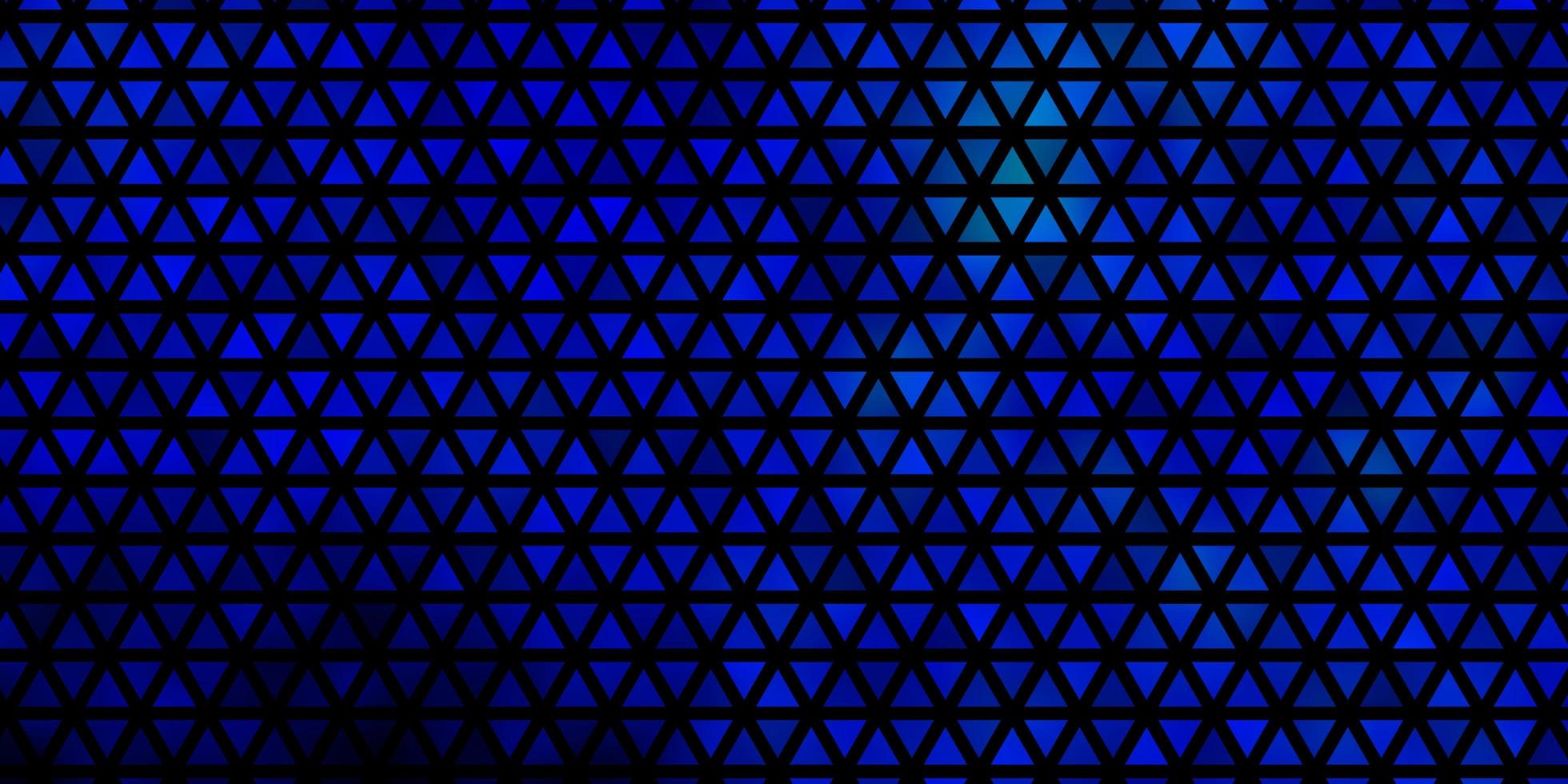 Dark BLUE vector template with crystals, triangles.