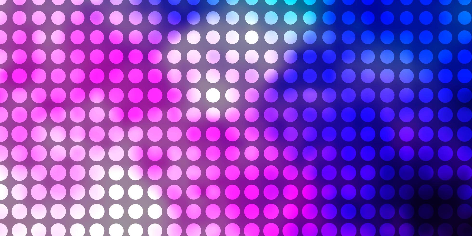 Fondo de vector rosa claro, azul con círculos.