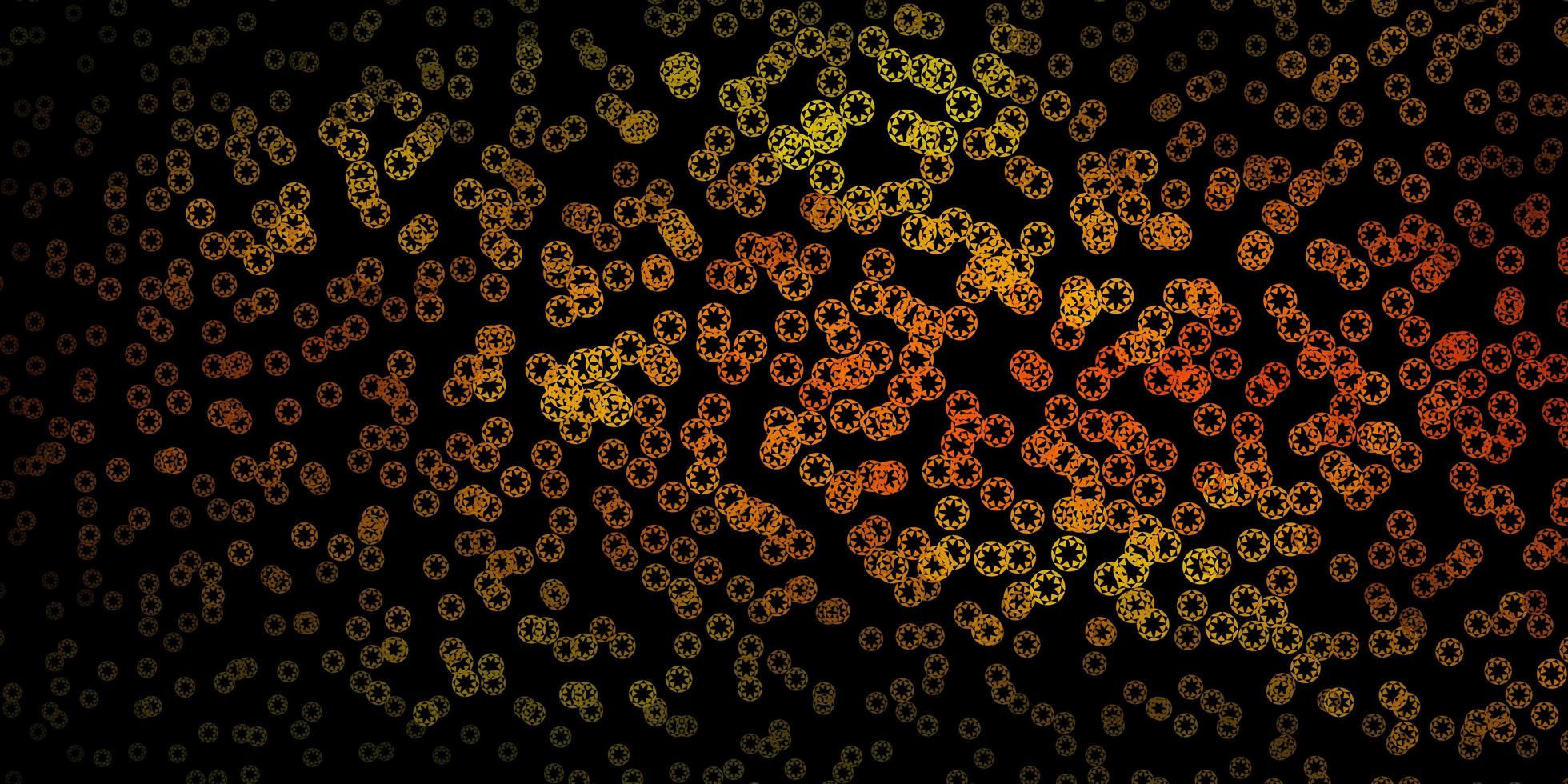 plantilla de vector verde oscuro, amarillo con círculos