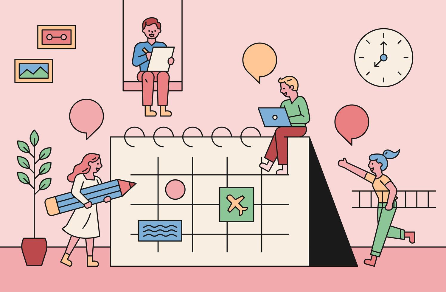 Planning people concept. vector