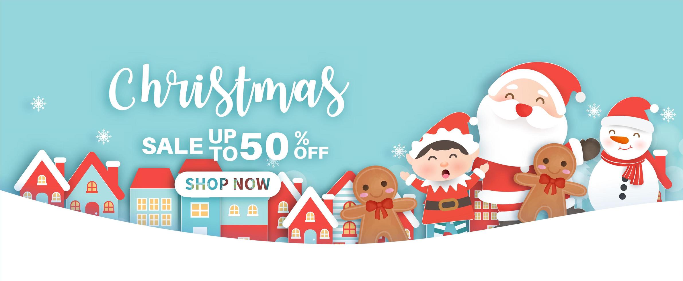 Christmas sale banner vector