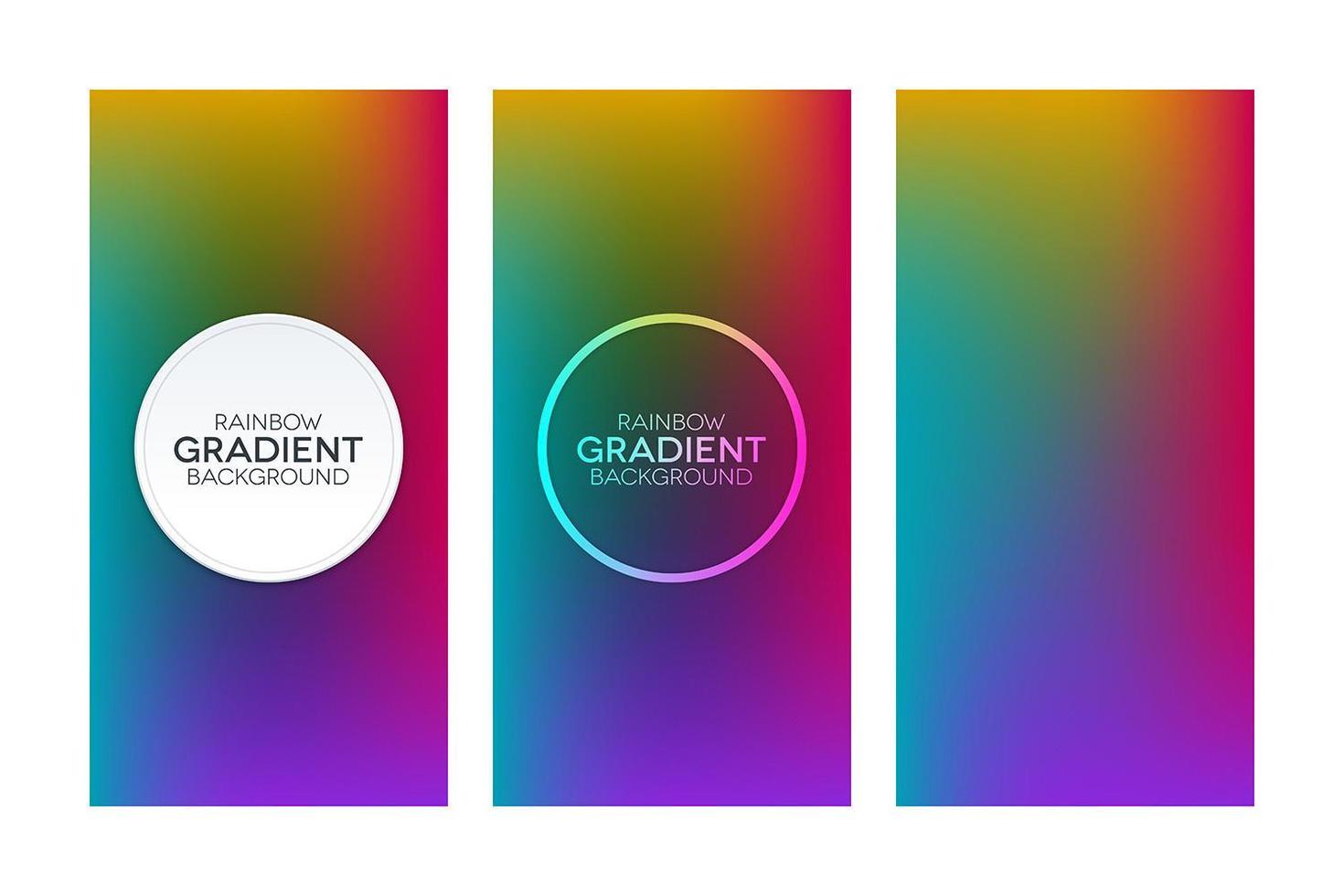 Rainbow gradient banner set vector