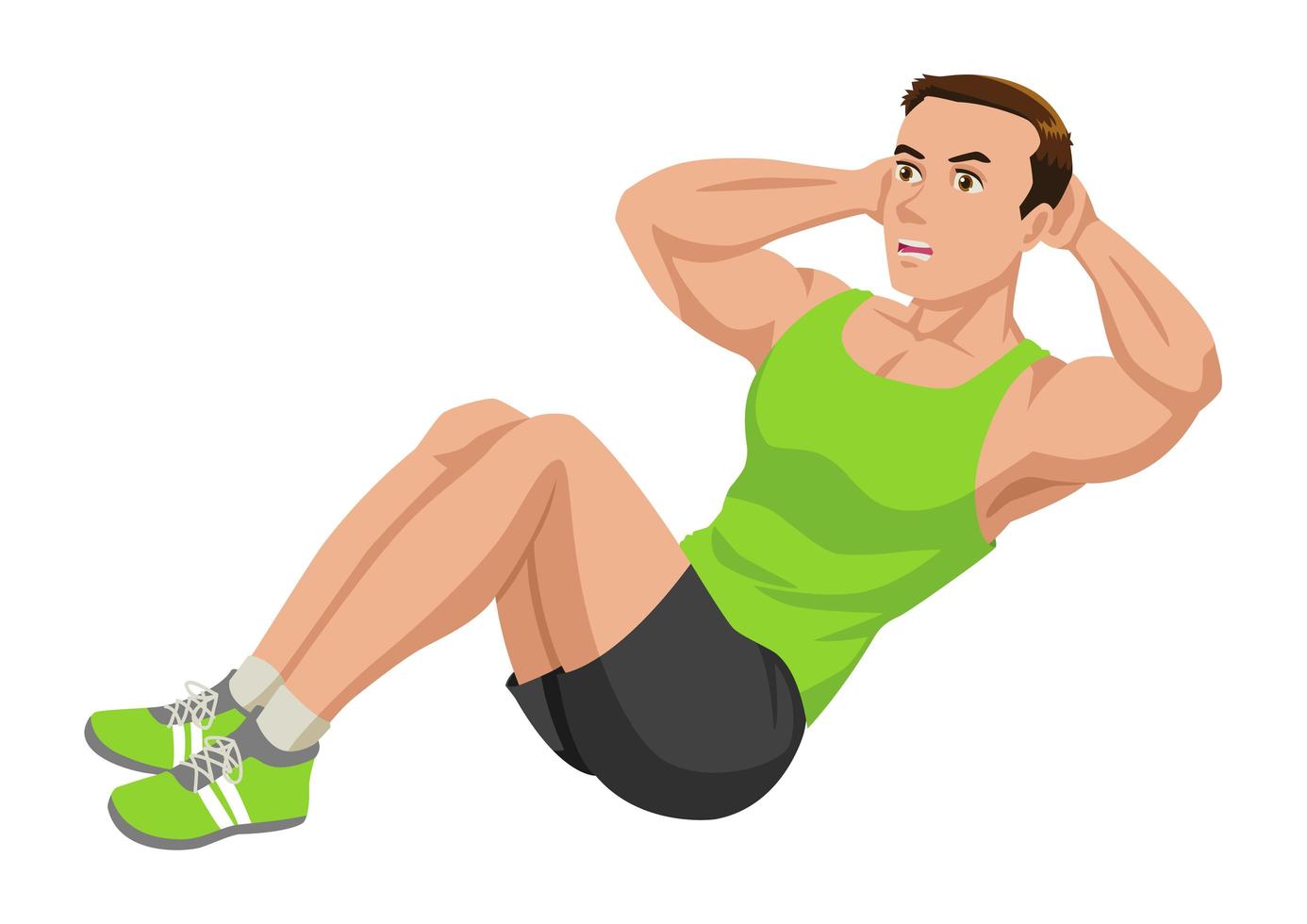 Fitness Man Exercising vector