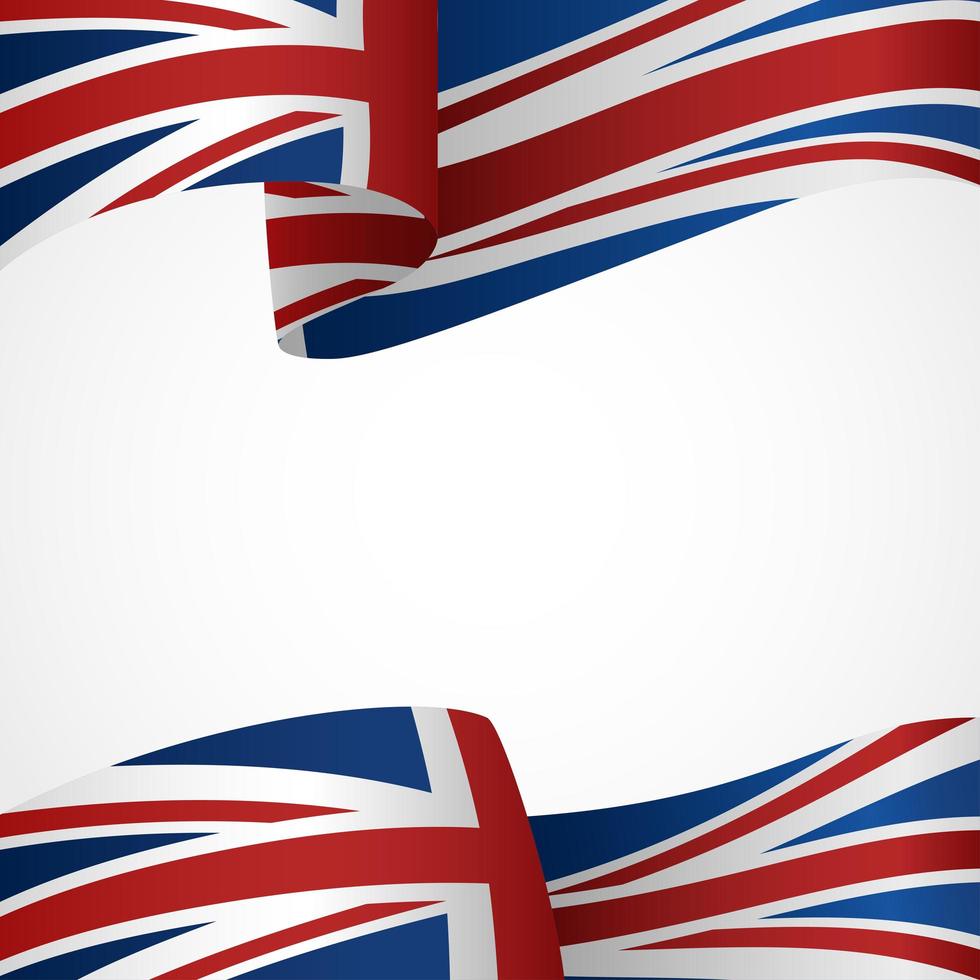 UK flag banner background vector