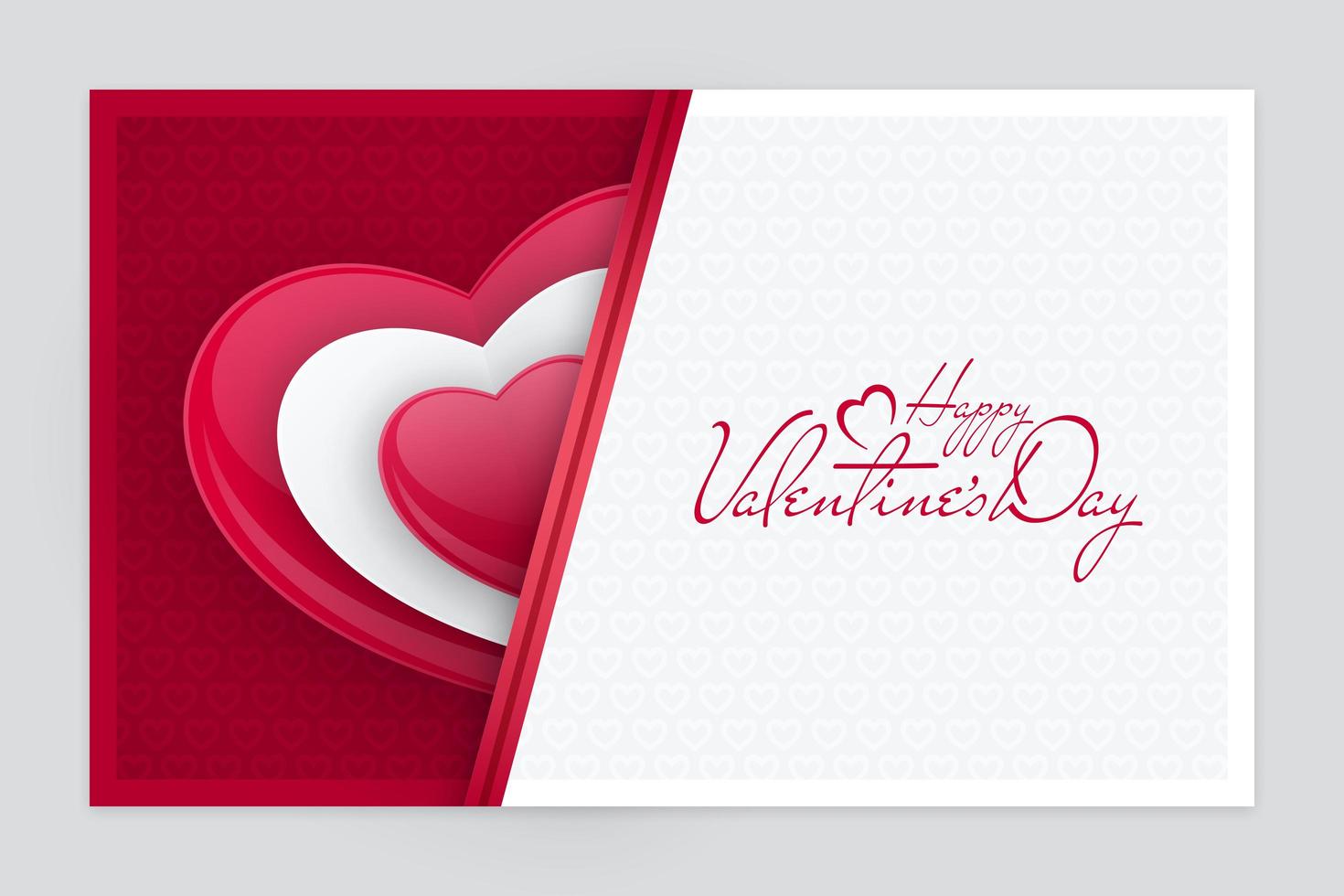 tarjeta del día de san valentín cortada en papel con forma de corazón de cuentas vector