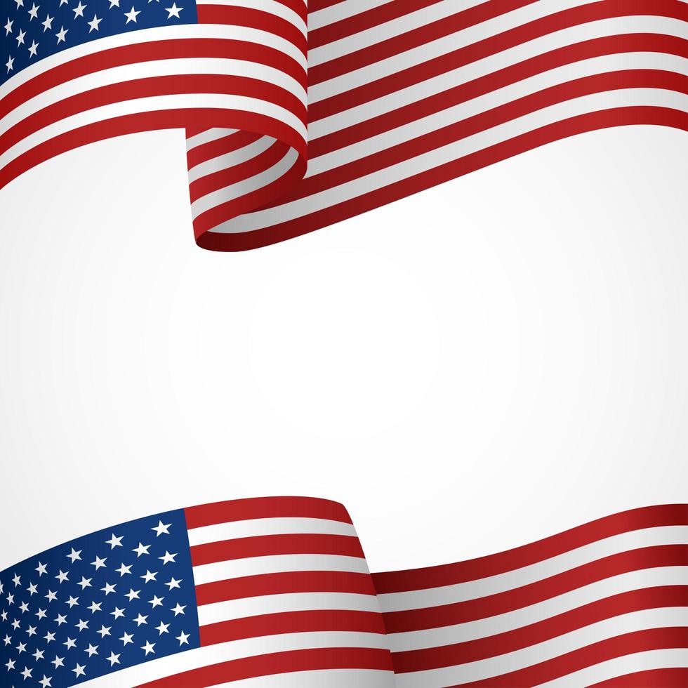 USA flag banner background vector