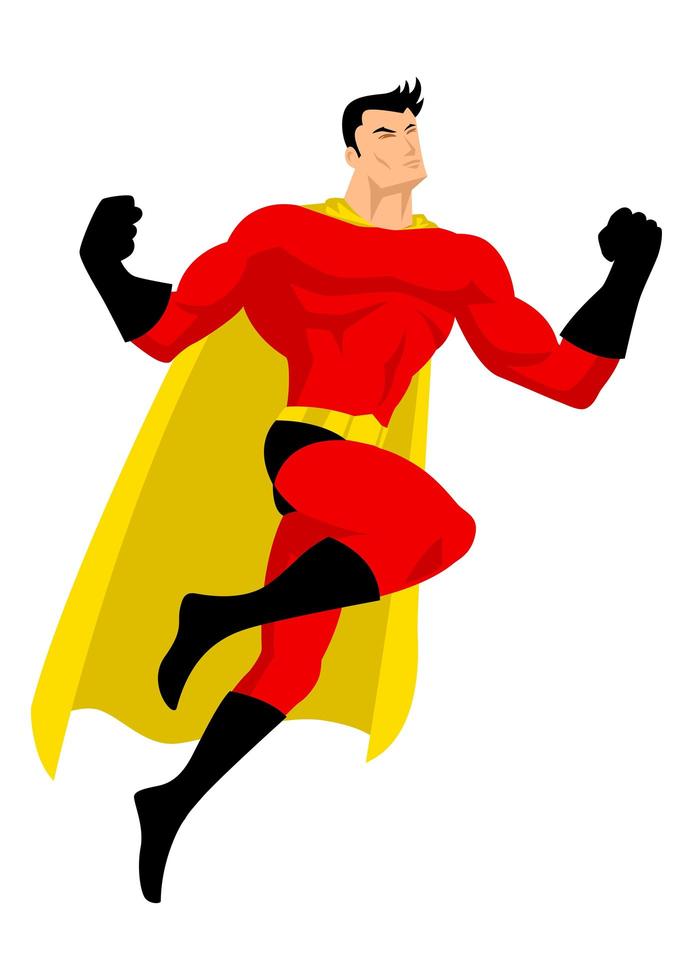 Superhero In Flying Pose vector