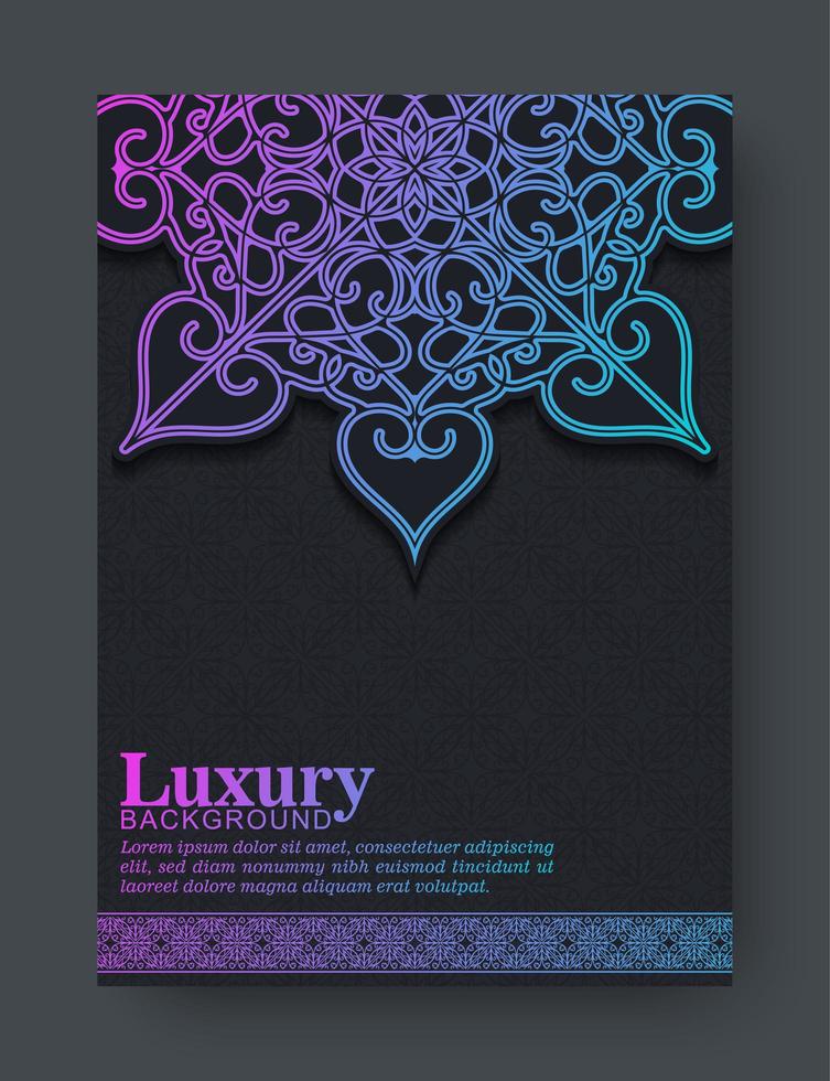 Vintage greeting card with mandala motif modern vector
