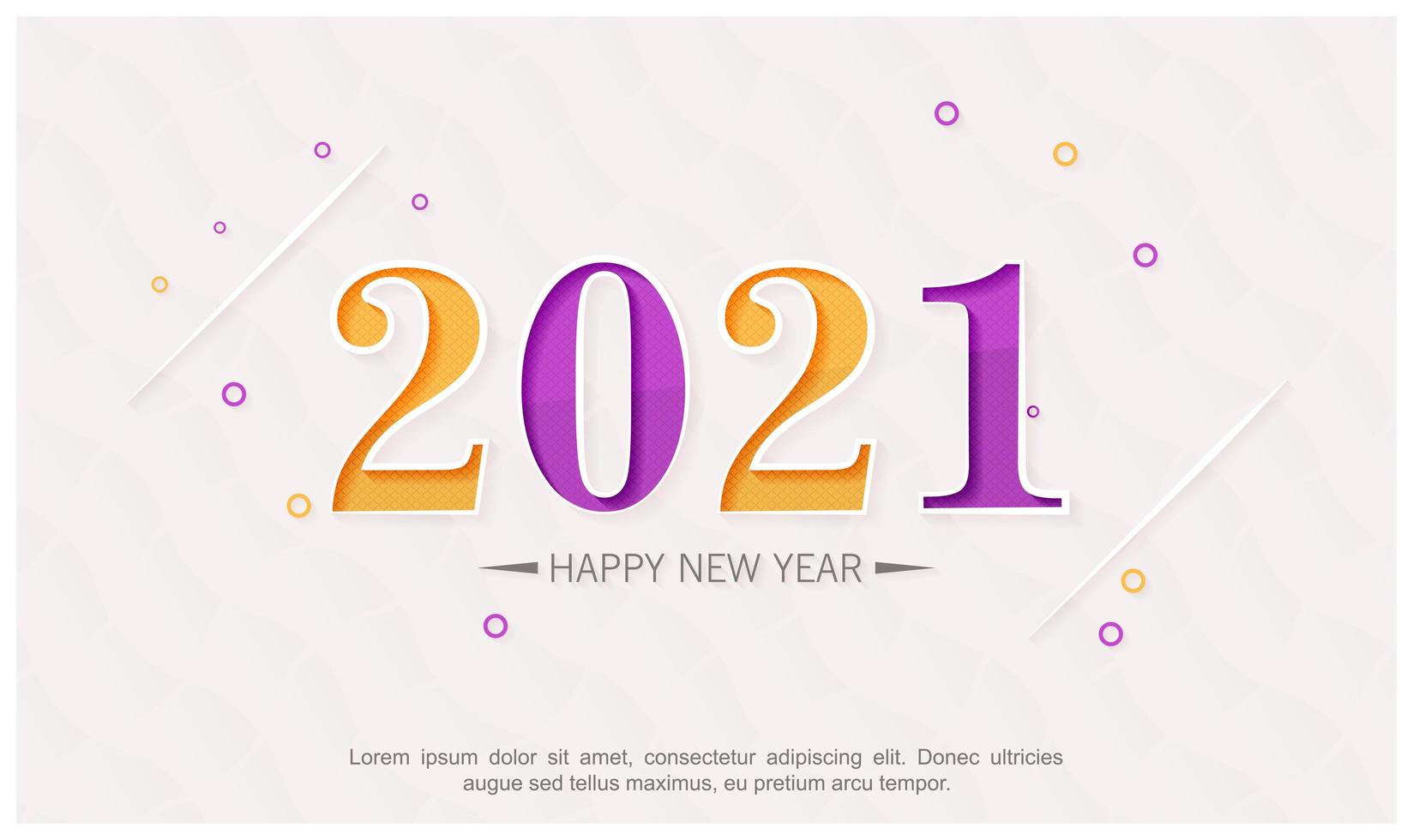 New year 2021 abstract background design vector
