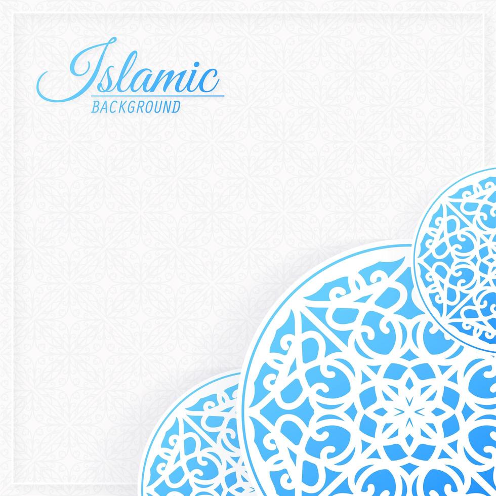 Islamic mandala gradient background vector