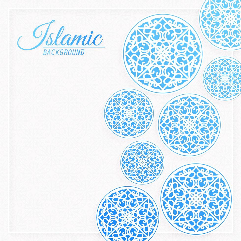 Islamic mandala gradient background vector