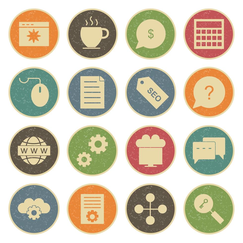 Icon Set Of Search Engine Optimization For Personal And Commercial Use... vector