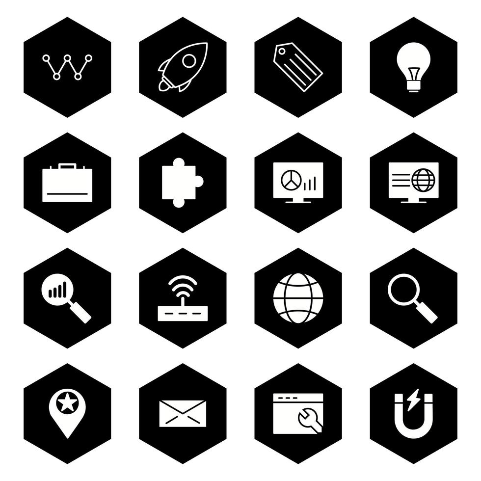 Icon Set Of Search Engine Optimization For Personal And Commercial Use... vector