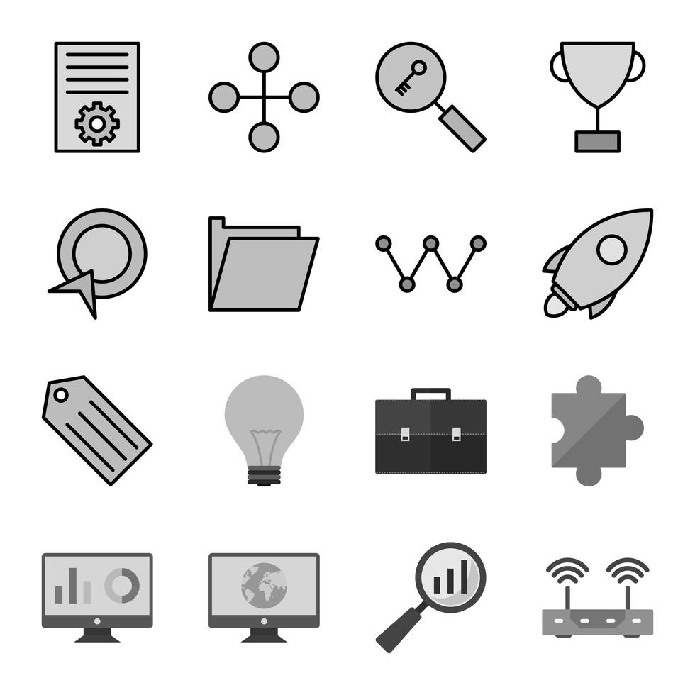 Icon Set Of Search Engine Optimization For Personal And Commercial Use... vector