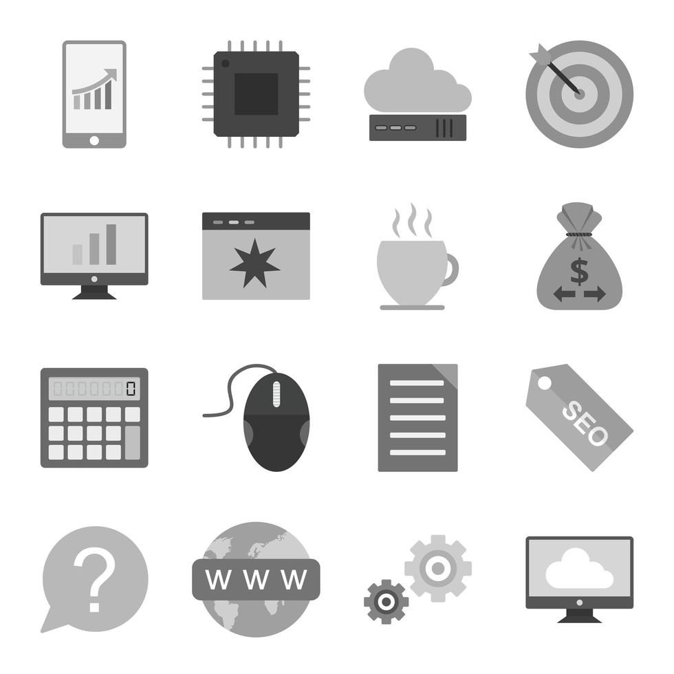 Icon Set Of Search Engine Optimization For Personal And Commercial Use... vector