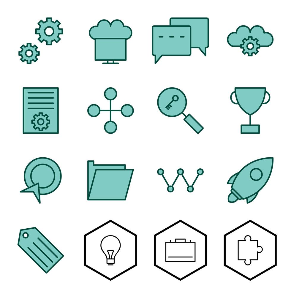 Icon Set Of Search Engine Optimization For Personal And Commercial Use... vector