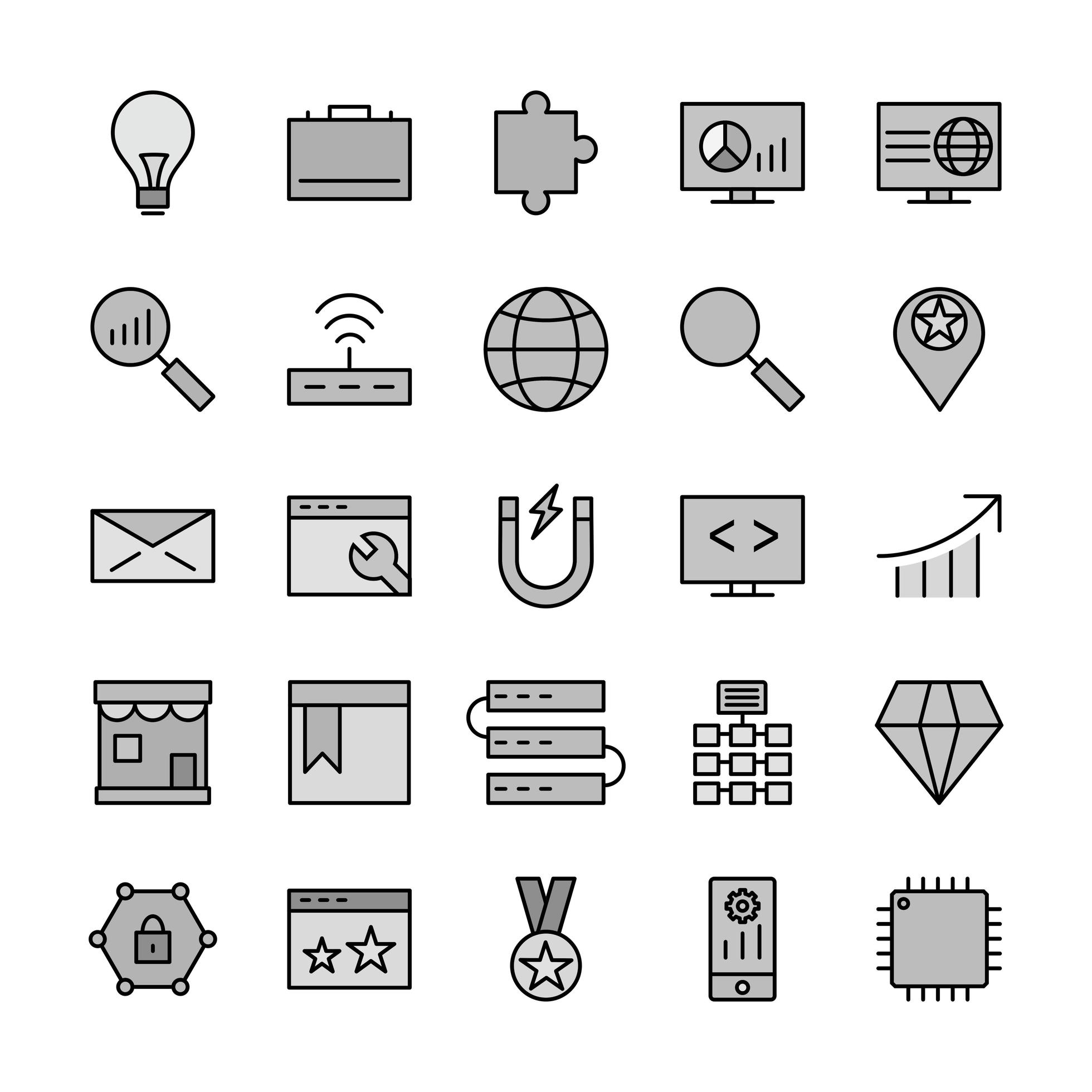 Icon Set Of Search Engine Optimization For Personal And Commercial Use