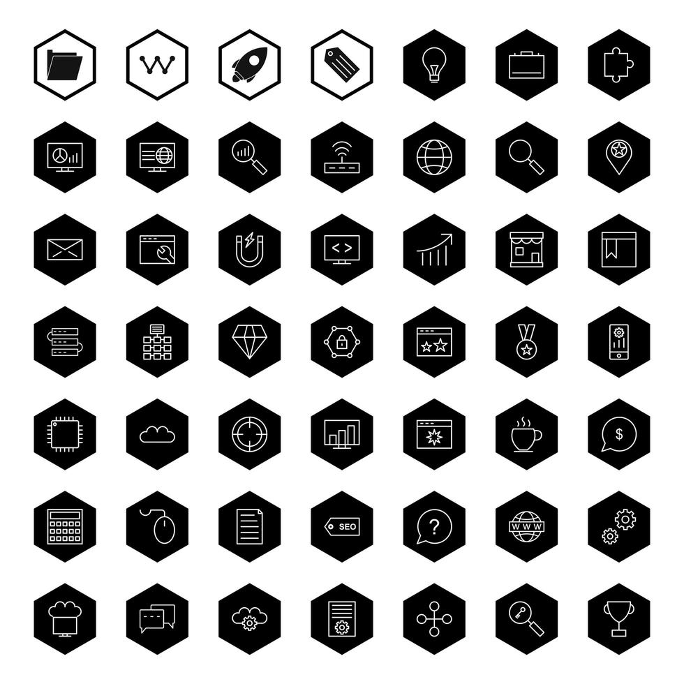 Icon Set Of Search Engine Optimization For Personal And Commercial Use... vector