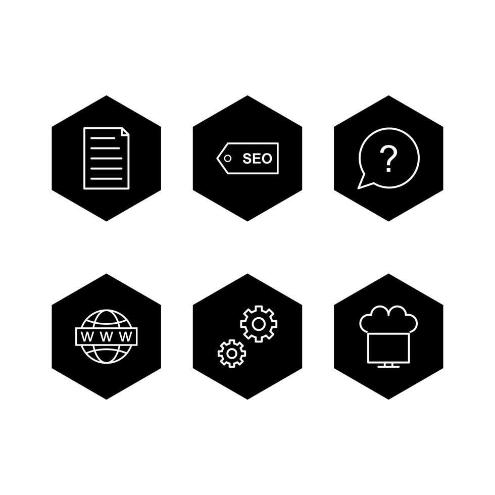 Icon Set Of Search Engine Optimization For Personal And Commercial Use... vector