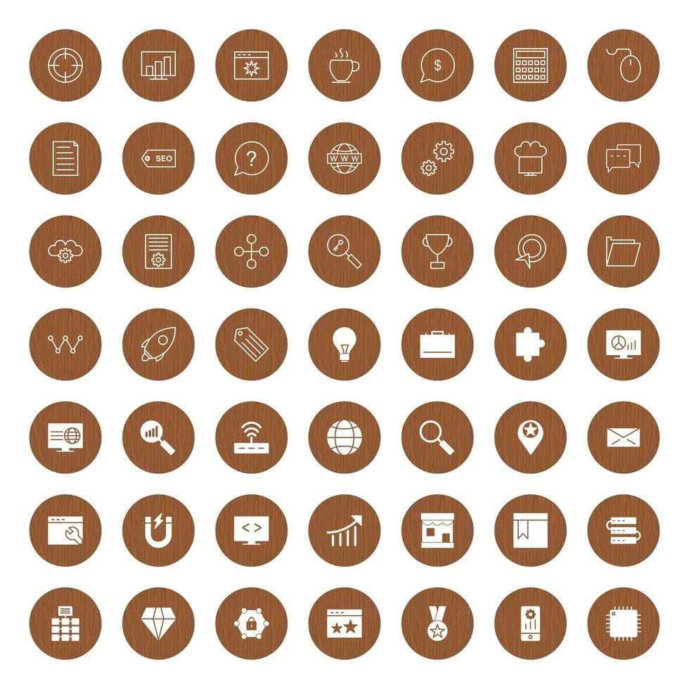 Icon Set Of Search Engine Optimization For Personal And Commercial Use... vector