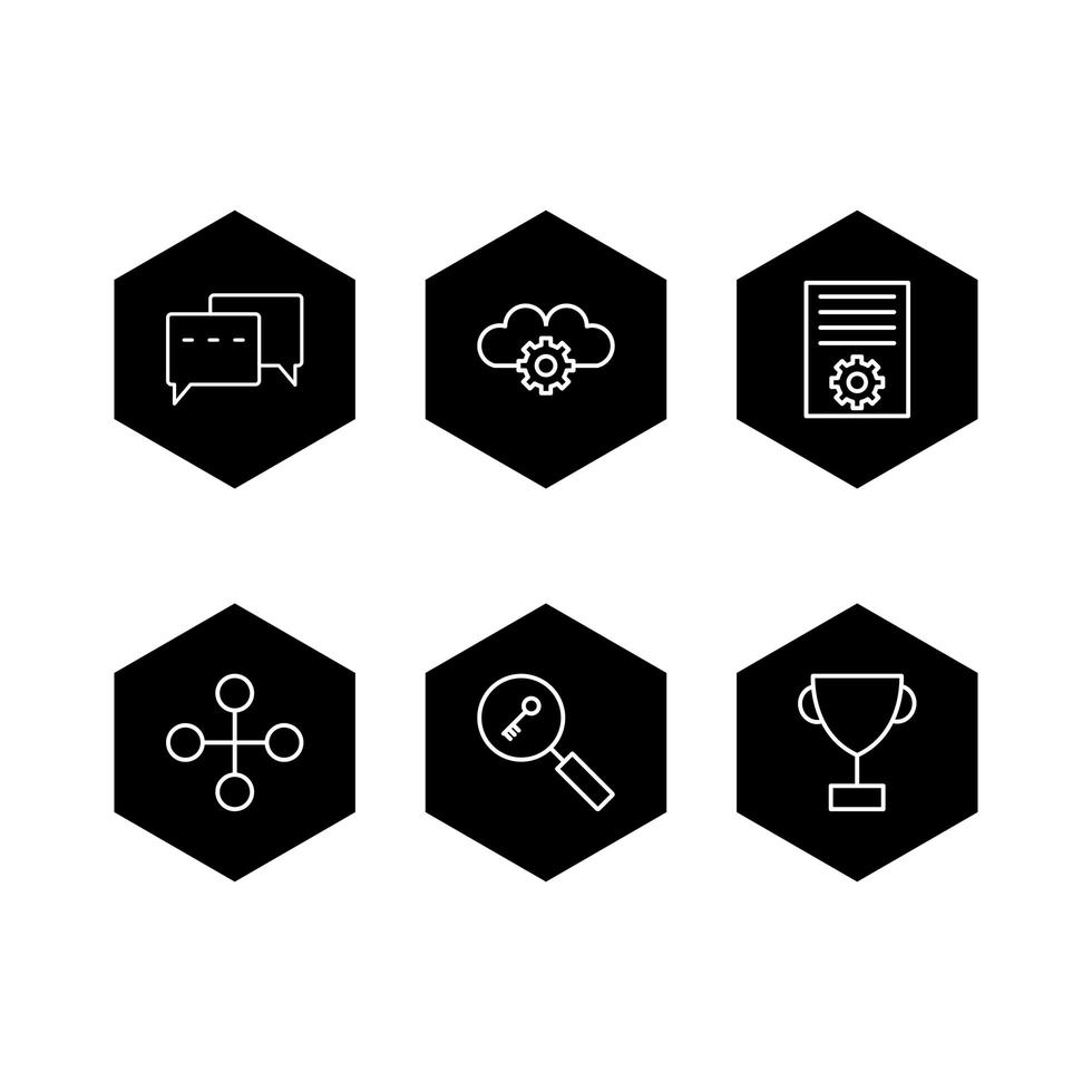 Icon Set Of Search Engine Optimization For Personal And Commercial Use... vector