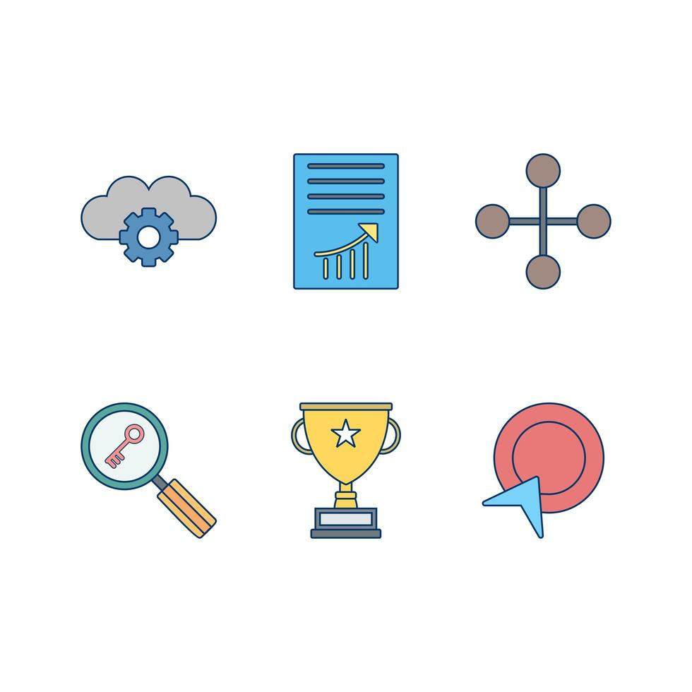 Icon Set Of Search Engine Optimization For Personal And Commercial Use... vector